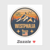 Sticker Westphalia, Iowa (Feuille)