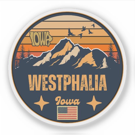 Sticker Westphalia, Iowa (Devant)