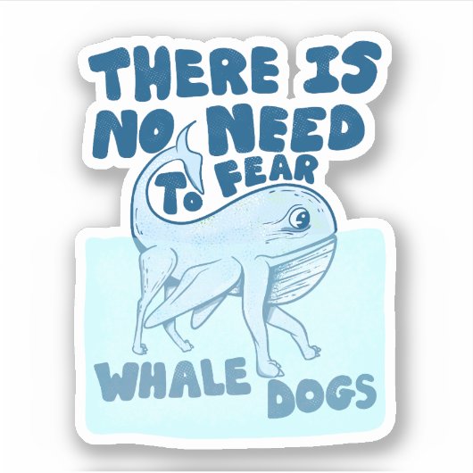 Sticker Whale Dog funny creature (Devant)