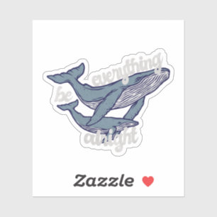 Sticker Whale Pun : Tout ce qui va à la baleine