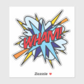 Sticker WHAM Amusant Rétro Bande Dessinée Pop Art (Feuille)