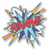 Sticker WHAM Amusant Rétro Bande Dessinée Pop Art (Devant)