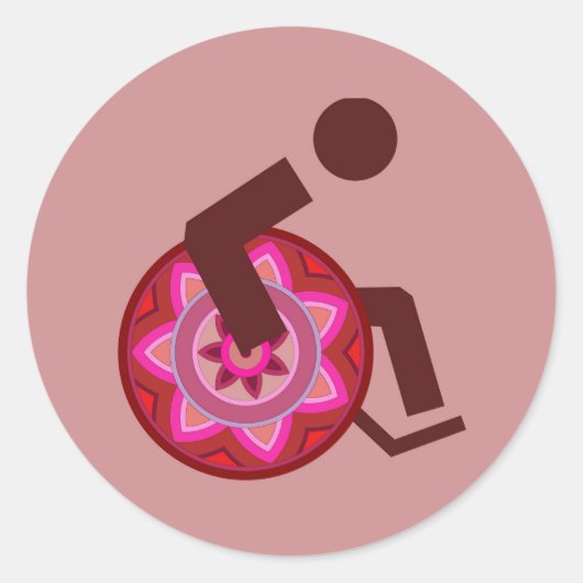 STICKER WHEELCHAIR VERSCHILLENDE MENSEN (Voorkant)