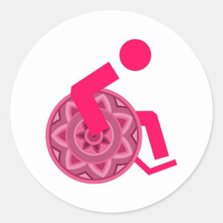 STICKER WHEELCHAIR VERSCHILLENDE MENSEN