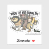 Sticker Where the Wild Things Are Characters & Logo (Feuille)