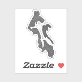 Sticker Whidbey Island Island County Map Design