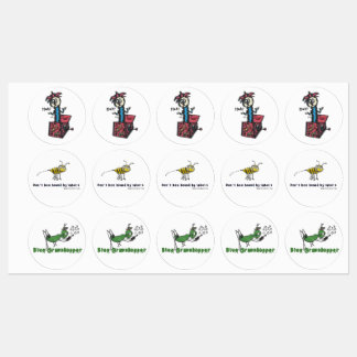 Sticker Whimsical : Blue Grasshopper, Don’t Be