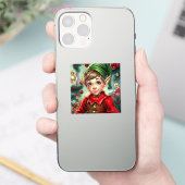 Sticker Whimsical Cartoon Elf | Christmas (Téléphone)