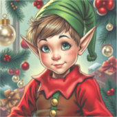 Sticker Whimsical Cartoon Elf | Christmas (Recto)