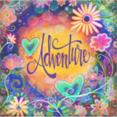 Sticker Whimsical Floral Amusement Plutôt Aventure (Devant)