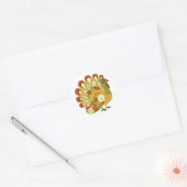 Sticker Whimsical Floral Turkey Thankgiving (Enveloppe)