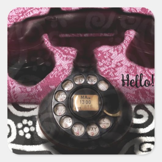 Sticker - Whimsical Hallo Telefoon (Voorkant)
