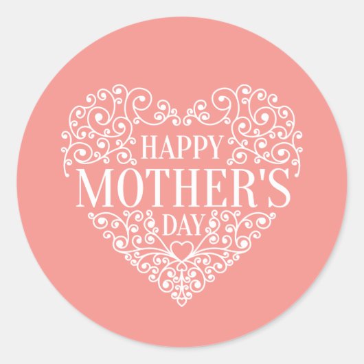 Sticker Whimsical Happy Mother's Day Sticker (Devant)