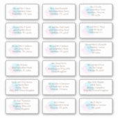 Sticker Whimsical Pastel Invités Nom individuel Adresses (Devant)