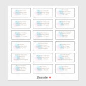 Sticker Whimsical Pastel Invités Nom individuel Adresses (Feuille)