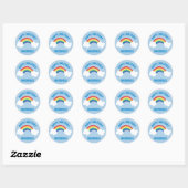 Sticker Whimsical Rainbow joyeuse fête d'anniversa (Feuille)
