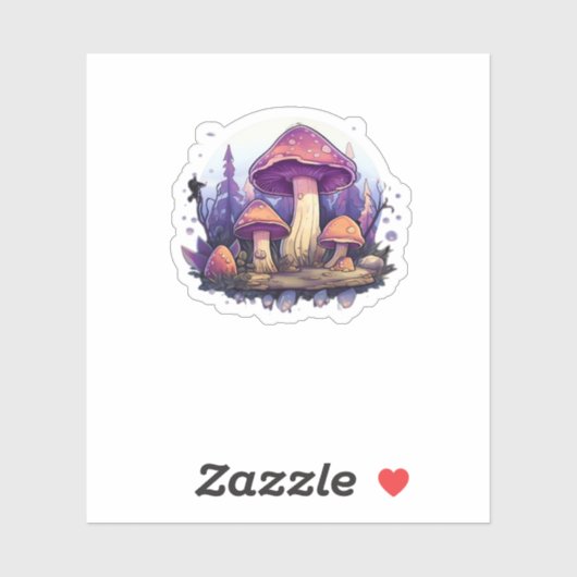 Sticker Whimsigoth Champignons Et Crystals Classique (Feuille)