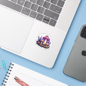 Sticker Whimsigoth Champignons Et Crystals Classique (Ordinateur portable avec iPhone)