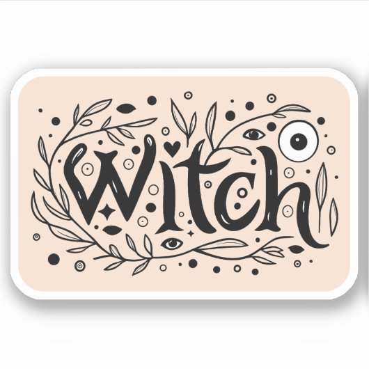 Sticker Whimsigoth esthétique sorcière (Devant)