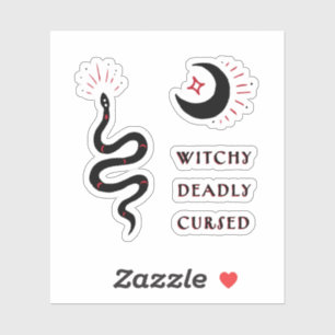 Sticker Whimsigoth esthétique symboles de sorcellerie