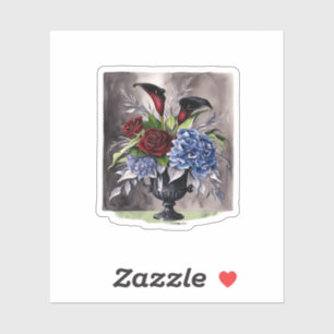 Sticker Whimsigothique - Gothique Floral Vase esthétique C