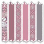 Sticker Whimssman rose Snowman Mandala Motifs bande Washi (Devant)