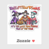 Sticker Whippet Halloween Thanksgiving Christmas Oversized (Feuille)