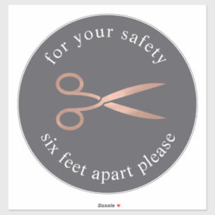 Sticker Whisk d'or Boulangerie Social Distances Marqueur