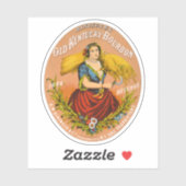 Sticker Whiskey Advertising Étiquette, Vers 1860. (Feuille)