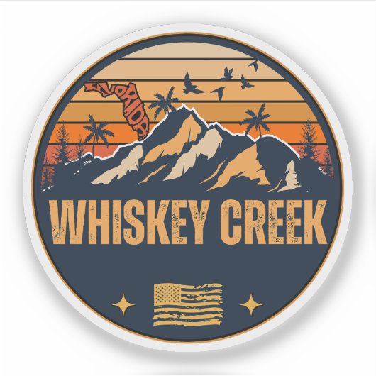 Sticker Whiskey Creek, Floride (Devant)