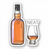 Sticker Whiskey Neat Funny Alcool Boire (Devant)