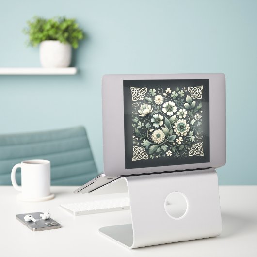 Sticker Whispered Clover Knotwork Garden (Ordinateur portable sur le bureau)