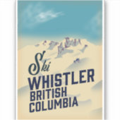 Sticker Whistler, Vancouver (Colombie-Britannique) affiche (Devant)