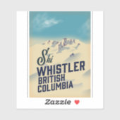 Sticker Whistler, Vancouver (Colombie-Britannique) affiche (Feuille)