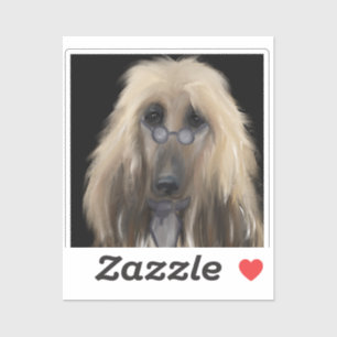 Sticker White Afghan Hound