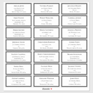 Sticker White and Black Greenery Mariage Adresse d'hôte