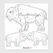 Sticker White Buffalo Thunder_cove (Feuille)