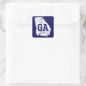 Sticker White Georgia State Map (Sac)