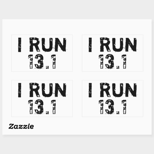 Sticker White I Run 13.1 (Feuille)