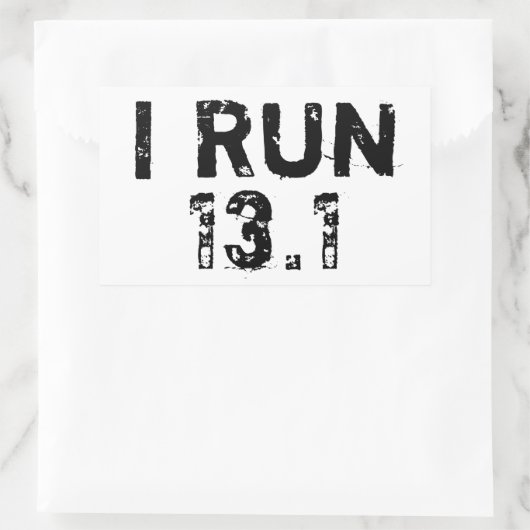 Sticker White I Run 13.1 (Sac)