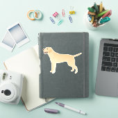 Sticker White Labrador Retriever Chien race Silhouette (Couverture iPad)