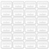 Sticker White Minimalist Handmade Artisan Gratitude  (Devant)