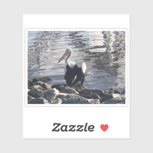 Sticker White Pelican (Feuille)