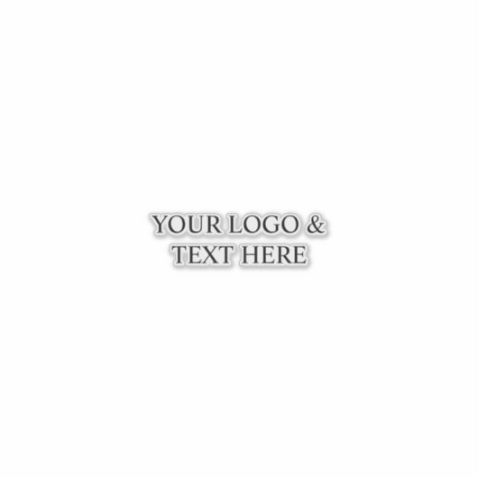 Sticker White Personalized – Your Logo & Text Here (Devant)