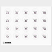 Sticker White Pink Dirty Trente Anniversaire (Feuille)