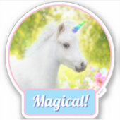 Sticker White Pony Unicorn (Devant)