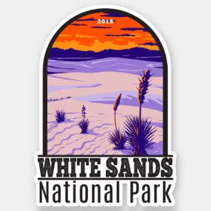 Sticker White Sands National Park Nouveau Mexique Vintage