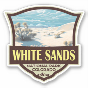 Sticker White Sands National Park Travel Art Vintage