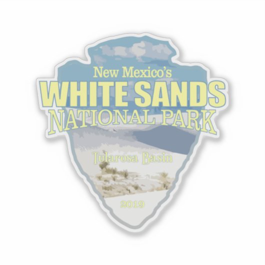 Sticker White Sands NP (flèche) (Devant)