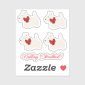 Sticker White Scottish Terrier Tartan (Feuille)